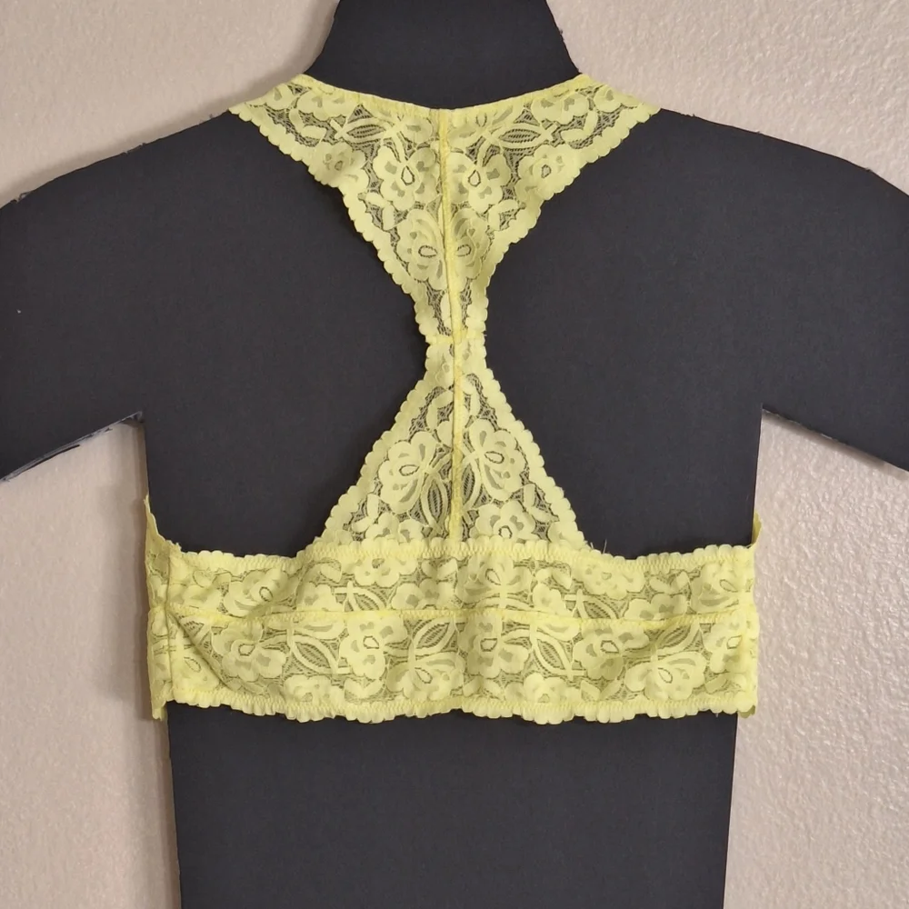 Free People Intimately Galloon Lace Racerback Bralette Bra - Large